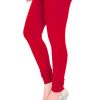 Women IndiFeels Pants Only | Free Size Stretchable Chudidar Leggings - Red