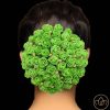 Women IndiFeels Hair Accessories | Floral Hair Bun With Jasmine Flowers - Green