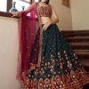 Women IndiFeels Lehenga | Green Party Wear Lehenga Choli