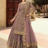 Women IndiFeels Suits | Party Wear Purple Punjabi Lehenga Suit