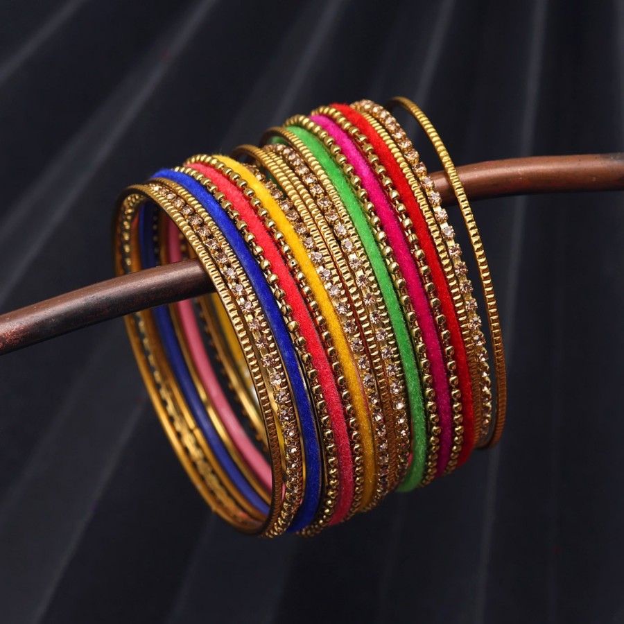 Women IndiFeels Bangles | Multi Colour Bangles Set