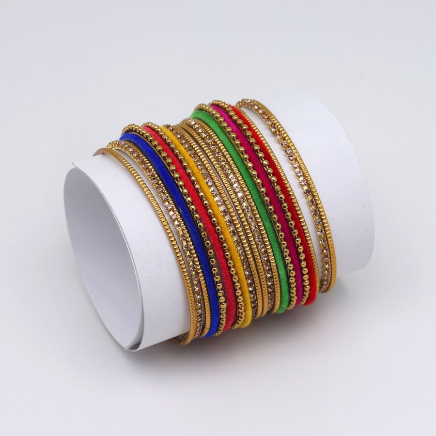 Women IndiFeels Bangles | Multi Colour Bangles Set