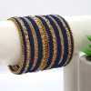 Women IndiFeels Bangles | Gold Plated Blue Velvet Bangle Set