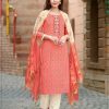 Women IndiFeels Kurti & Pants | Cotton Embroidery Suit With Dupatta Set