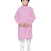 Kids IndiFeels | Kids Plain Cotton Kurta Pyjama – Pink