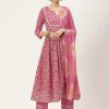 Women IndiFeels Anarkali | Pink Anarkali Kurti Set Women