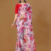 Women IndiFeels Sarees | Pearl Lace Floral Saree