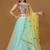 Women IndiFeels Lehenga | Traditional Blue Lehenga Women