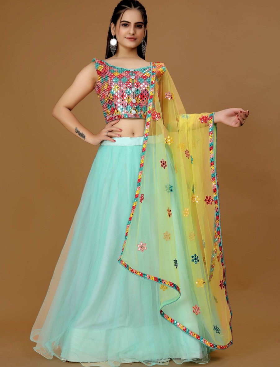 Women IndiFeels Lehenga | Traditional Blue Lehenga Women