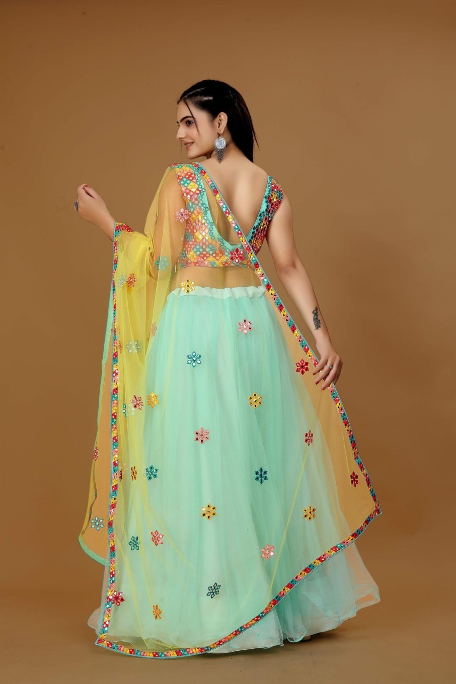 Women IndiFeels Lehenga | Traditional Blue Lehenga Women