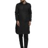 Men IndiFeels | Black Punjabi Kurta Pajama