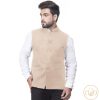 Men IndiFeels | All Season Wear Nehru Jacket - Coffee