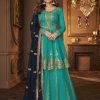 Women IndiFeels Lehenga | Embroidered Georgette Lehenga Suit