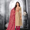 Women IndiFeels Kurti & Pants | Cotton Embroidery Suit With Duppata Set - Summer Wear