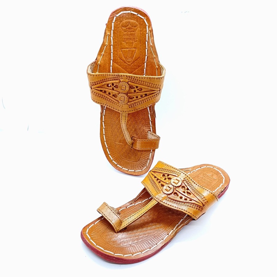 Men IndiFeels | Kohlapuri Tan Chappal