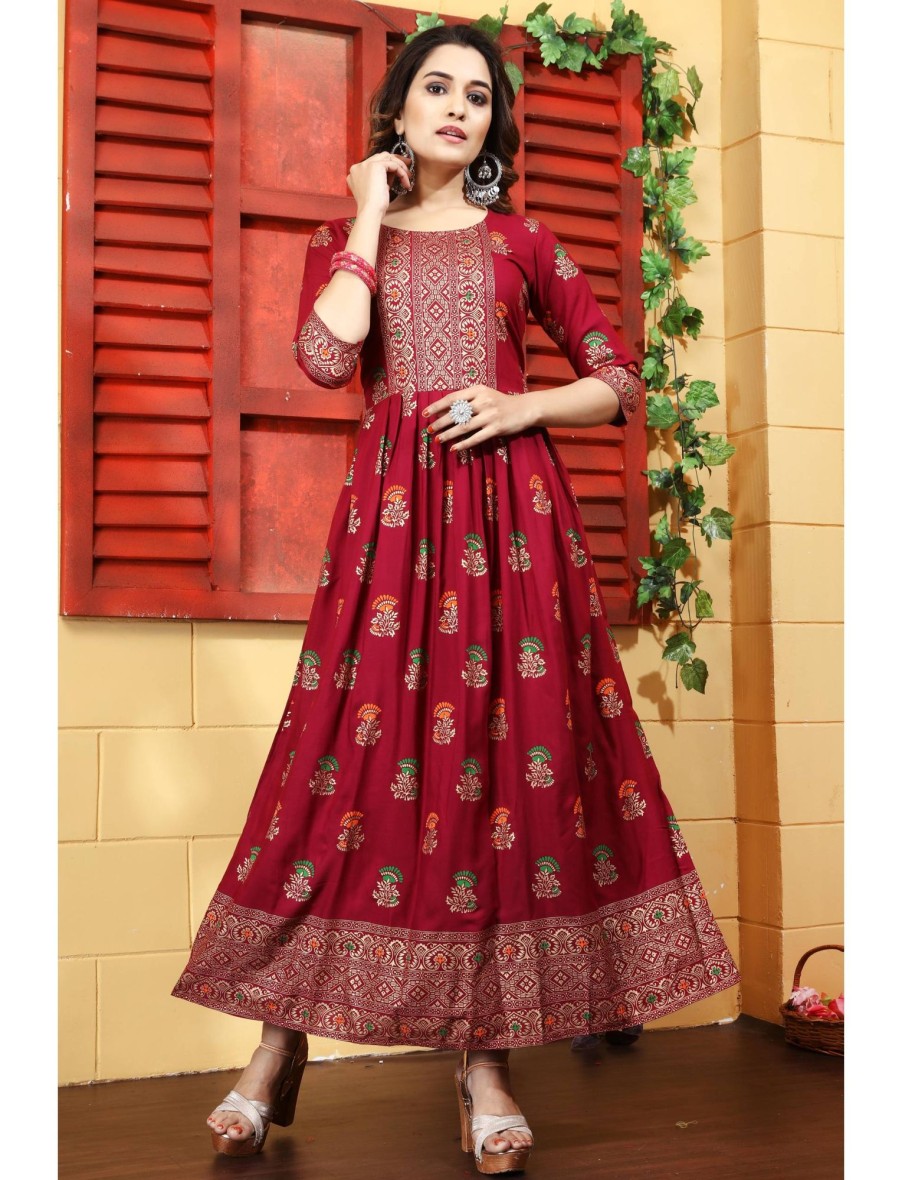 Women IndiFeels Anarkali | Long Anarkali Kurti