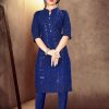 Women IndiFeels Kurti | Blue Chikankari Kurti Woman