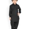 Kids IndiFeels | Boys Pathani - Black