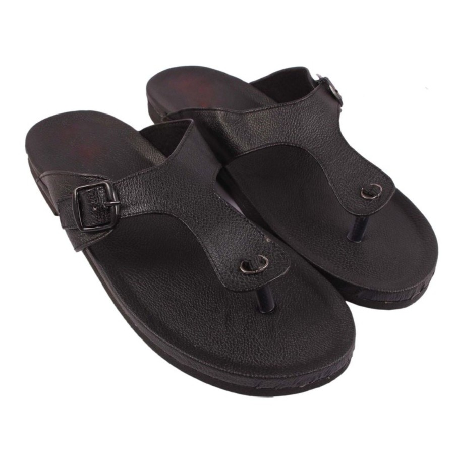 Men IndiFeels | Men Black Sandal