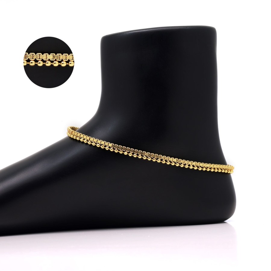 Women IndiFeels Anklets | Artifical Golden Anklet