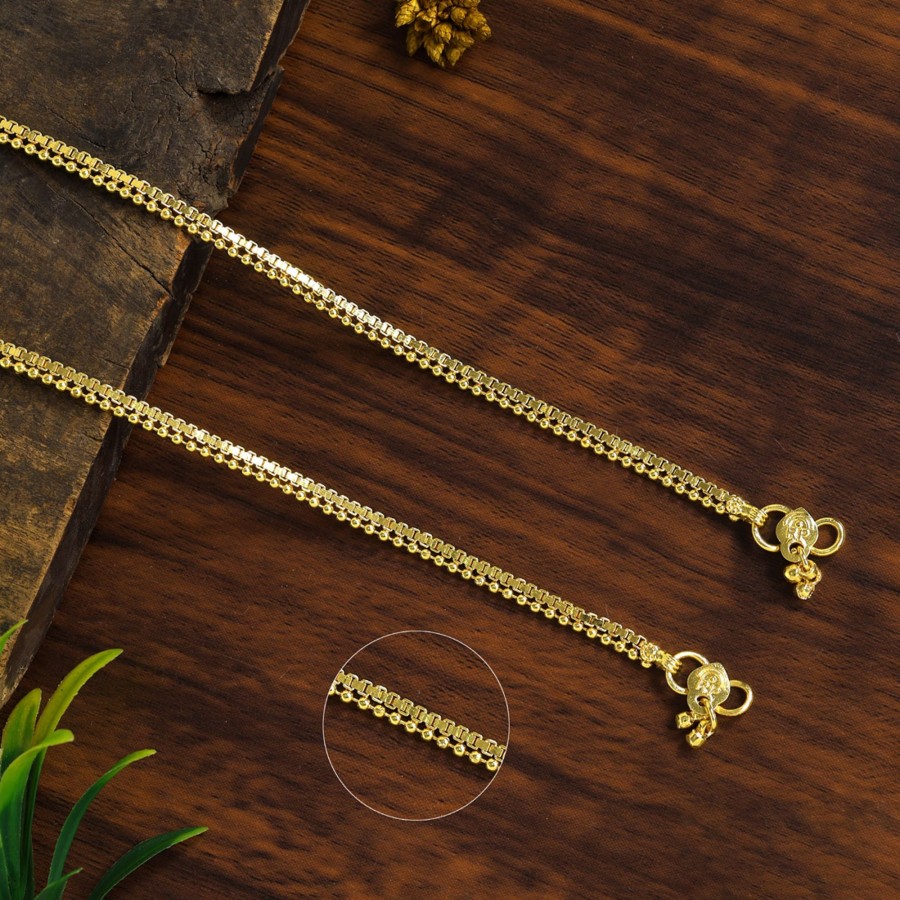 Women IndiFeels Anklets | Artifical Golden Anklet