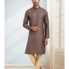 Men IndiFeels | Silk Jacquard Kurta Pajama