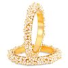 Women IndiFeels Bangles | Gold Pearl Bangle