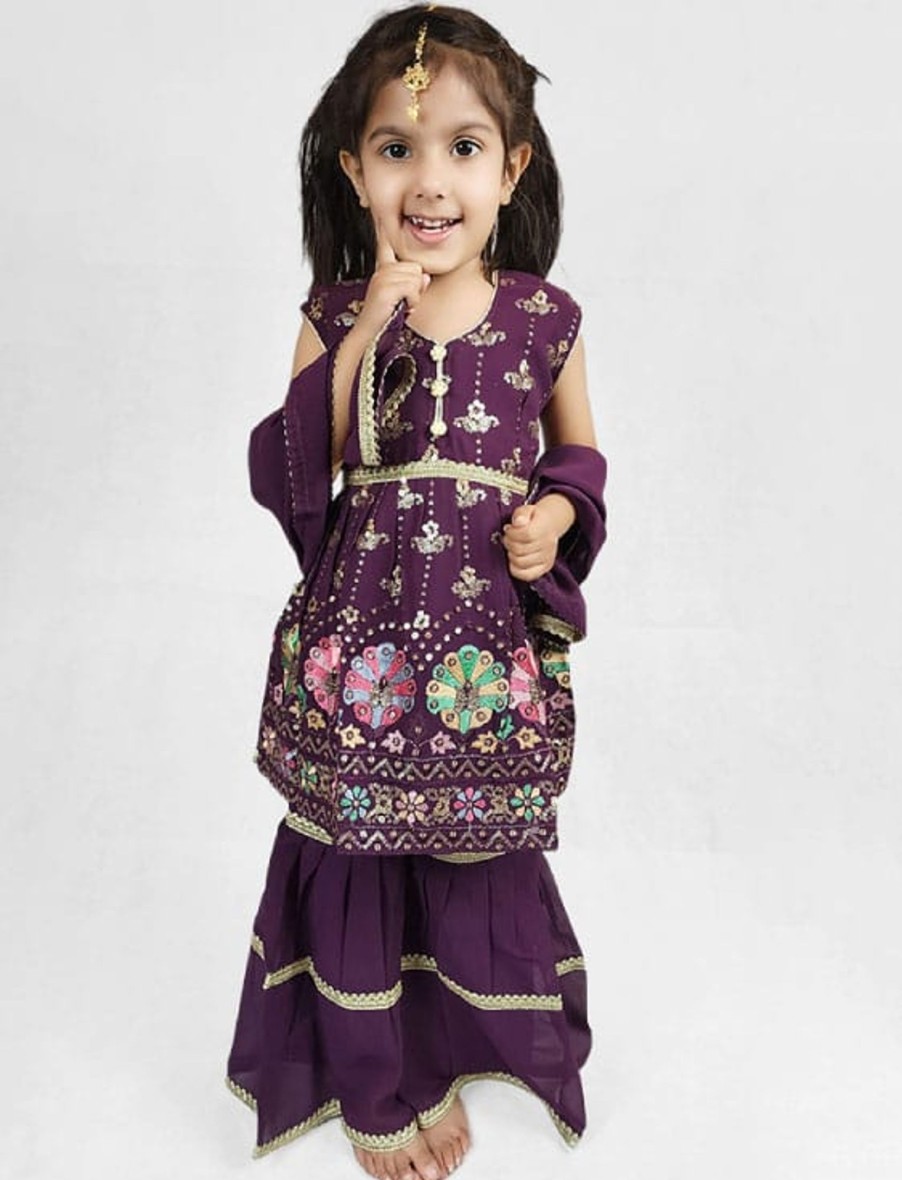 Kids IndiFeels | Girls Gharara Suit