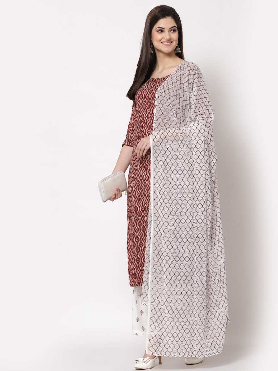 Women IndiFeels Kurti & Pants | Cotton Printed Kurti Set Women