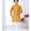 Kids IndiFeels | Printed Kurta Pyjama - Yellow