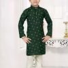 Kids IndiFeels | Printed Kurta Pajama - Green