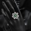 Women IndiFeels Rings | American Diamond Ring - Green