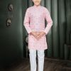 Kids IndiFeels | Pink Mirror Kurta Pajama