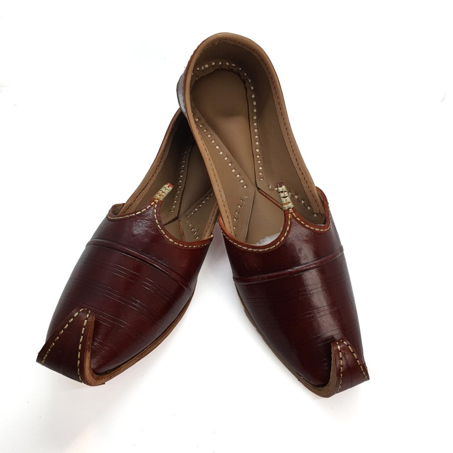 Men IndiFeels | Maroon Peshawari Jutti / Mojaris