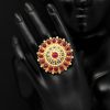 Women IndiFeels Rings | Kundan Ring