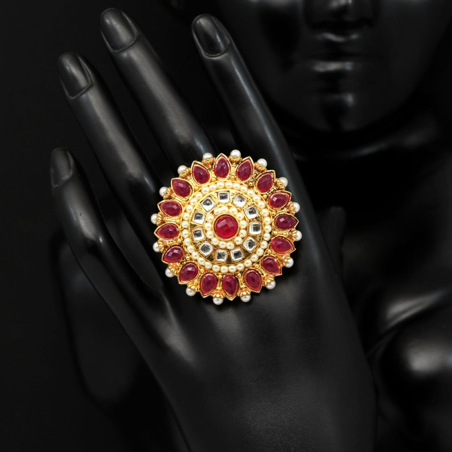 Women IndiFeels Rings | Kundan Ring