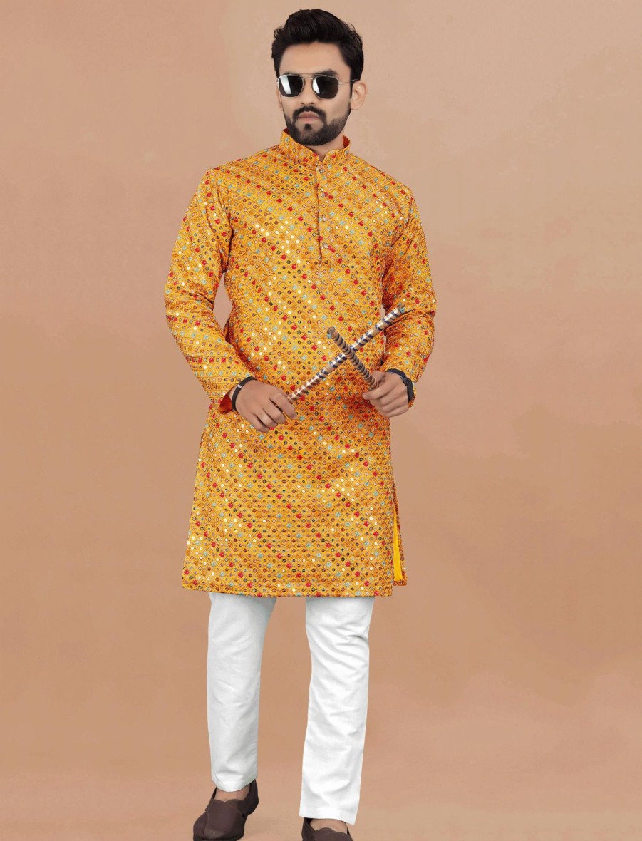 Men IndiFeels | Georgette Kurta Pajama