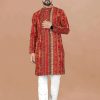 Men IndiFeels | Printed Cotton Kurta Pajama