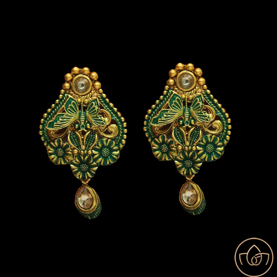 Women IndiFeels Earrings | Meenakari Earrings