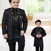 Kids IndiFeels | Kids Kurta Pyjama Set With Jacket - Black