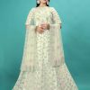 Women IndiFeels Lehenga | Party Wear White Lehenga