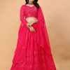 Women IndiFeels Lehenga | Georgette Pink Lehenga Choli Woman