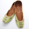 Women IndiFeels | Mint Embroidery Jutti / Majori