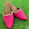 Women IndiFeels | Women Mules/Jutti - Pink