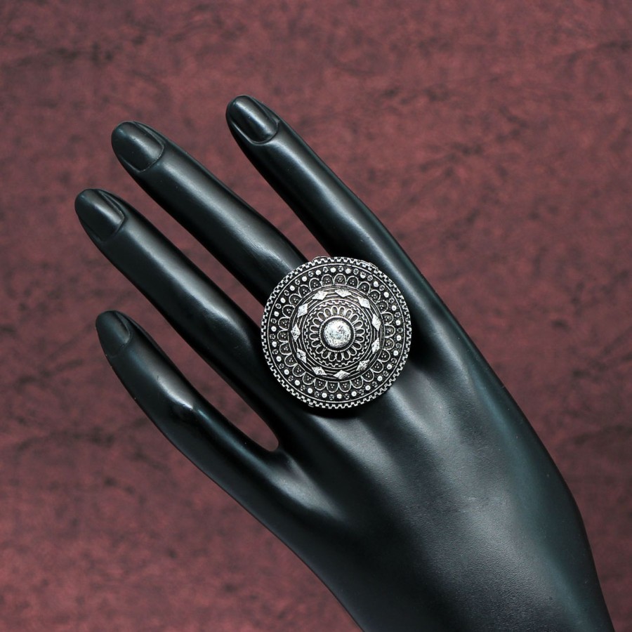 Women IndiFeels Rings | Oxidised Silver Ring