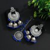 Women IndiFeels Maang Tikka Earrings Set | Oxidised Maangtikka With Earrings Set