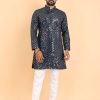 Men IndiFeels | Sequenced Georgette Kurta Pajama