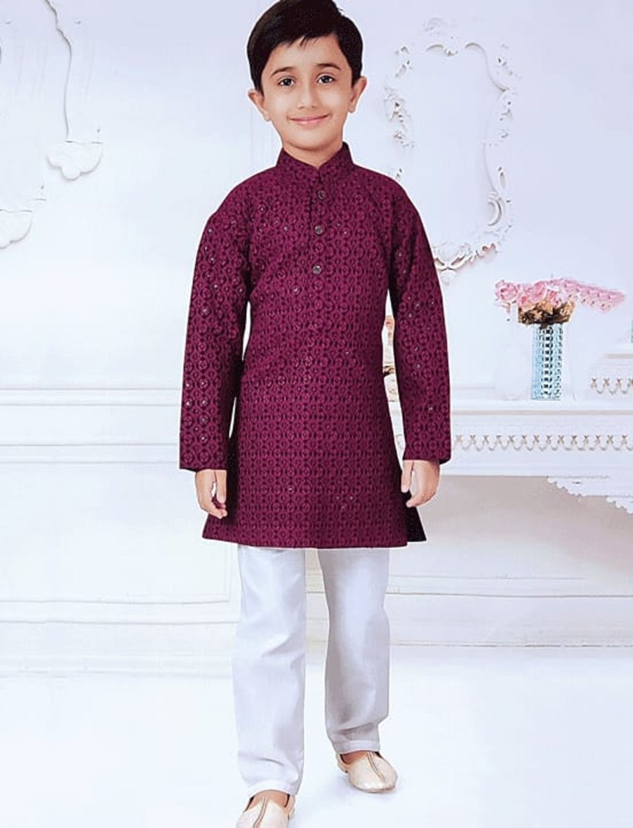 Kids IndiFeels | Embroidered Kurta Pajama