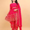 Women IndiFeels Suits | Crimson Pink Dhoti Salwar Suit