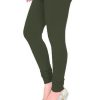 Women IndiFeels Pants Only | Free Size Stretchable Chudidar Leggings - Green